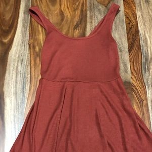 Burnt Orange Skater Dress